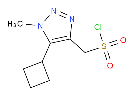 (5-cyclobutyl-1-methyl-1H-1,2,3-triazol-4-yl)methanesulfonyl chloride