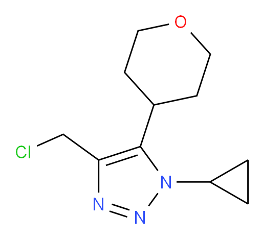 4-(chloromethyl)-1-cyclopropyl-5-(oxan-4-yl)-1H-1,2,3-triazole