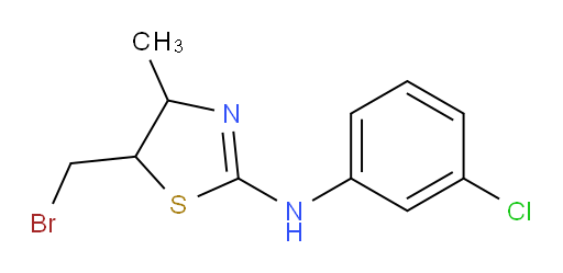 5-(bromomethyl)-N-(3-chlorophenyl)-4-methyl-4,5-dihydro-1,3-thiazol-2-amine