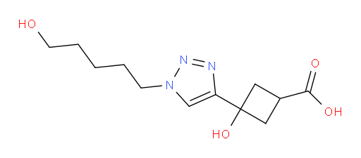 3-hydroxy-3-[1-(5-hydroxypentyl)-1H-1,2,3-triazol-4-yl]cyclobutane-1-carboxylic acid