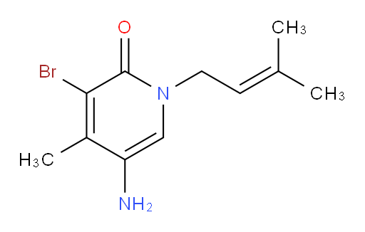 5-amino-3-bromo-4-methyl-1-(3-methylbut-2-en-1-yl)-1,2-dihydropyridin-2-one