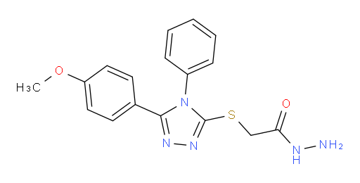 2-{[5-(4-methoxyphenyl)-4-phenyl-4H-1,2,4-triazol-3-yl]sulfanyl}acetohydrazide