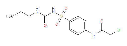 2-chloro-N-(4-{[(propylcarbamoyl)amino]sulfonyl}phenyl)acetamide