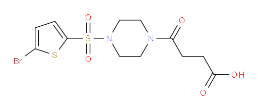 4-{4-[(5-bromothiophen-2-yl)sulfonyl]piperazin-1-yl}-4-oxobutanoic acid