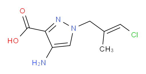 4-amino-1-(3-chloro-2-methylprop-2-en-1-yl)-1H-pyrazole-3-carboxylic acid
