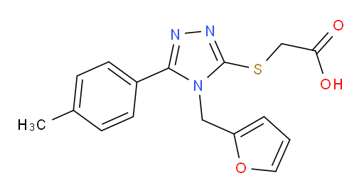 2-({4-[(furan-2-yl)methyl]-5-(4-methylphenyl)-4H-1,2,4-triazol-3-yl}sulfanyl)acetic acid