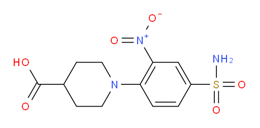 1-(2-nitro-4-sulfamoylphenyl)piperidine-4-carboxylic acid