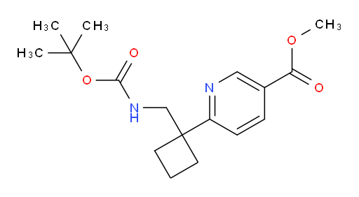 methyl 6-[1-({[(tert-butoxy)carbonyl]amino}methyl)cyclobutyl]pyridine-3-carboxylate