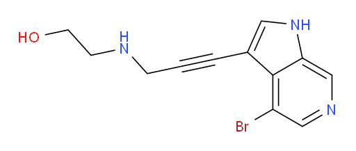 2-[(3-{4-bromo-1H-pyrrolo[2,3-c]pyridin-3-yl}prop-2-yn-1-yl)amino]ethan-1-ol