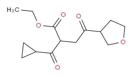 ethyl 2-cyclopropanecarbonyl-4-oxo-4-(oxolan-3-yl)butanoate