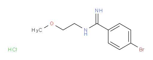 4-bromo-N-(2-methoxyethyl)benzene-1-carboximidamide hydrochloride