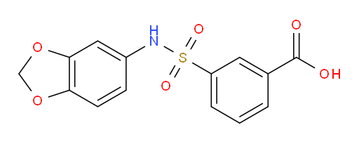 3-[(1,3-dioxaindan-5-yl)sulfamoyl]benzoic acid