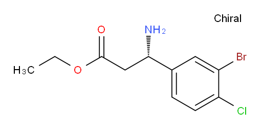 ethyl (3S)-3-amino-3-(3-bromo-4-chlorophenyl)propanoate