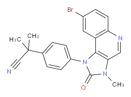 4-(8-bromo-2,3-dihydro-3-methyl-2-oxo-1H-imidazo[4,5-c]quinolin-1-yl)-alpha,alpha-dimethylbenzeneacetonitrile