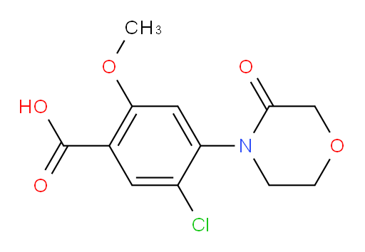 5-chloro-2-methoxy-4-(3-oxomorpholin-4-yl)benzoic acid