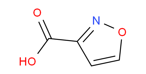 AKOS PAO-1373;3-ISOXAZOLECARBOXYLIC ACID;ISOXAZOLE-3-CARBOXYLIC ACID;1,2-Oxazole-3-carboxylic acid;isoxazole-3-carboxylic acid(SALTDATA: FREE);1,2-Oxazole-3-carboxylic acid, 3-Carboxyisoxazole