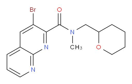 3-bromo-N-methyl-N-((tetrahydro-2H-pyran-2-yl)methyl)-1,8-naphthyridine-2-carboxamide