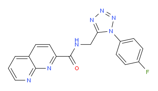N-((1-(4-fluorophenyl)-1H-tetrazol-5-yl)methyl)-1,8-naphthyridine-2-carboxamide