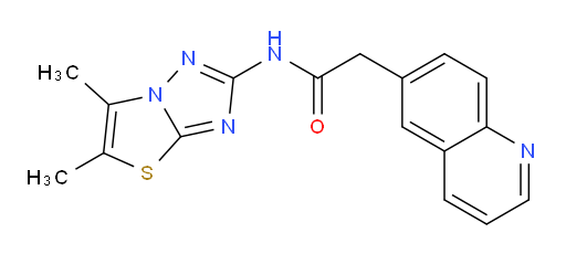 N-(5,6-dimethylthiazolo[3,2-b][1,2,4]triazol-2-yl)-2-(quinolin-6-yl)acetamide