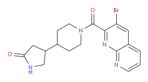 4-(1-(3-bromo-1,8-naphthyridine-2-carbonyl)piperidin-4-yl)pyrrolidin-2-one