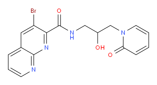 3-bromo-N-(2-hydroxy-3-(2-oxopyridin-1(2H)-yl)propyl)-1,8-naphthyridine-2-carboxamide