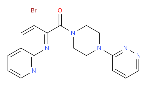 (3-bromo-1,8-naphthyridin-2-yl)(4-(pyridazin-3-yl)piperazin-1-yl)methanone