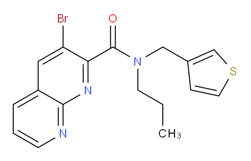 3-bromo-N-propyl-N-(thiophen-3-ylmethyl)-1,8-naphthyridine-2-carboxamide