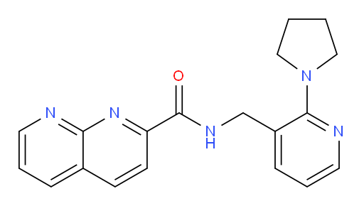 N-((2-(pyrrolidin-1-yl)pyridin-3-yl)methyl)-1,8-naphthyridine-2-carboxamide