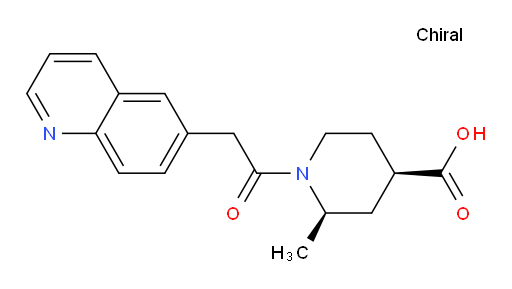 (2R,4R)-2-methyl-1-(2-(quinolin-6-yl)acetyl)piperidine-4-carboxylic acid