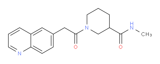 N-methyl-1-(2-(quinolin-6-yl)acetyl)piperidine-3-carboxamide
