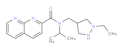 N-((1-ethylpyrazolidin-4-yl)methyl)-N-isopropyl-1,8-naphthyridine-2-carboxamide