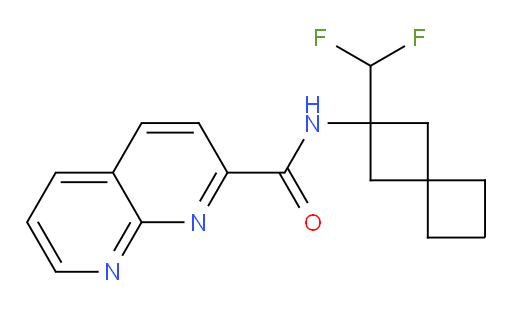 N-(2-(difluoromethyl)spiro[3.3]heptan-2-yl)-1,8-naphthyridine-2-carboxamide