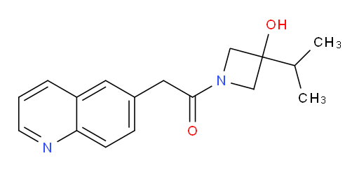 1-(3-hydroxy-3-isopropylazetidin-1-yl)-2-(quinolin-6-yl)ethanone