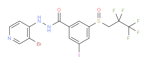 N'-(3-bromopyridin-4-yl)-3-iodo-5-((2,2,3,3,3-pentafluoropropyl)sulfinyl)benzohydrazide