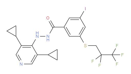N'-(3,5-dicyclopropylpyridin-4-yl)-3-iodo-5-((2,2,3,3,3-pentafluoropropyl)thio)benzohydrazide