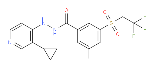 N'-(3-cyclopropylpyridin-4-yl)-3-iodo-5-((2,2,2-trifluoroethyl)sulfonyl)benzohydrazide