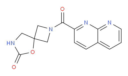 2-(1,8-naphthyridine-2-carbonyl)-5-oxa-2,7-diazaspiro[3.4]octan-6-one