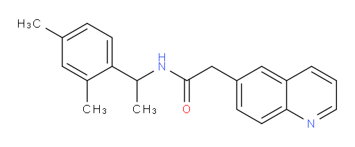 N-(1-(2,4-dimethylphenyl)ethyl)-2-(quinolin-6-yl)acetamide