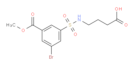 4-(3-bromo-5-(methoxycarbonyl)phenylsulfonamido)butanoic acid