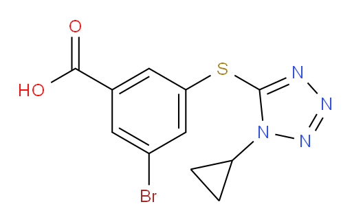 3-bromo-5-((1-cyclopropyl-1H-tetrazol-5-yl)thio)benzoic acid