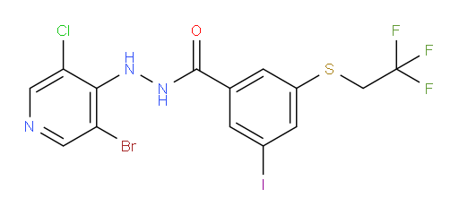 N'-(3-bromo-5-chloropyridin-4-yl)-3-iodo-5-((2,2,2-trifluoroethyl)thio)benzohydrazide