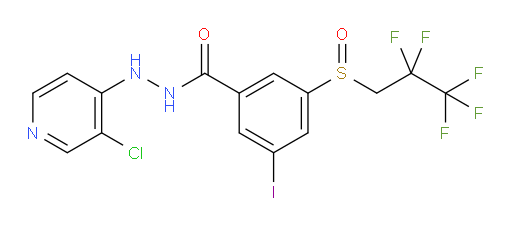 N'-(3-chloropyridin-4-yl)-3-iodo-5-((2,2,3,3,3-pentafluoropropyl)sulfinyl)benzohydrazide