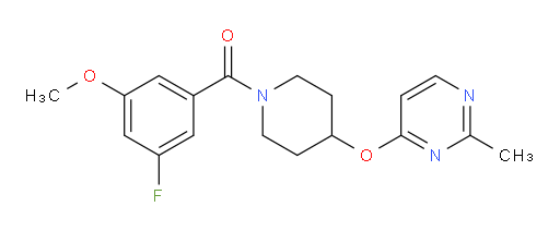 (3-fluoro-5-methoxyphenyl)(4-((2-methylpyrimidin-4-yl)oxy)piperidin-1-yl)methanone