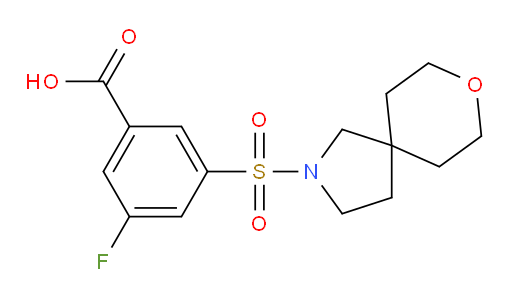 3-(8-oxa-2-azaspiro[4.5]decan-2-ylsulfonyl)-5-fluorobenzoic acid
