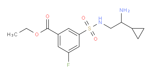 ethyl 3-(N-(2-amino-2-cyclopropylethyl)sulfamoyl)-5-fluorobenzoate