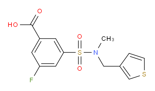 3-fluoro-5-(N-methyl-N-(thiophen-3-ylmethyl)sulfamoyl)benzoic acid