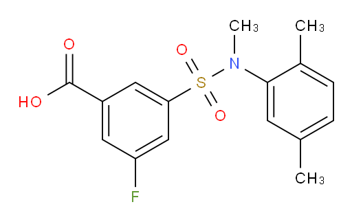 3-(N-(2,5-dimethylphenyl)-N-methylsulfamoyl)-5-fluorobenzoic acid