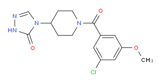 4-(1-(3-chloro-5-methoxybenzoyl)piperidin-4-yl)-1H-1,2,4-triazol-5(4H)-one