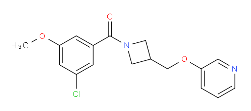 (3-chloro-5-methoxyphenyl)(3-((pyridin-3-yloxy)methyl)azetidin-1-yl)methanone