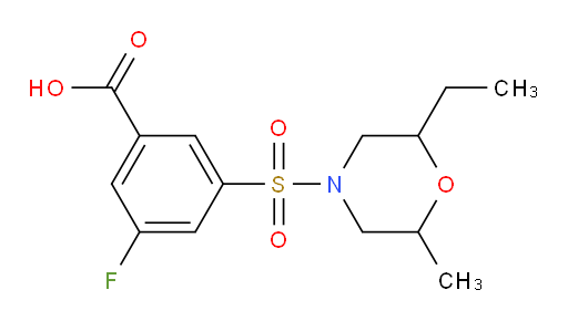 3-((2-ethyl-6-methylmorpholino)sulfonyl)-5-fluorobenzoic acid